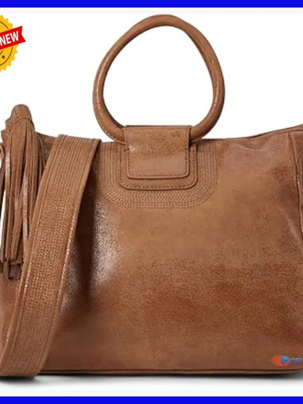 Leather Medium Satchel Crossbody Shoulder Bag with Multiple Pockets